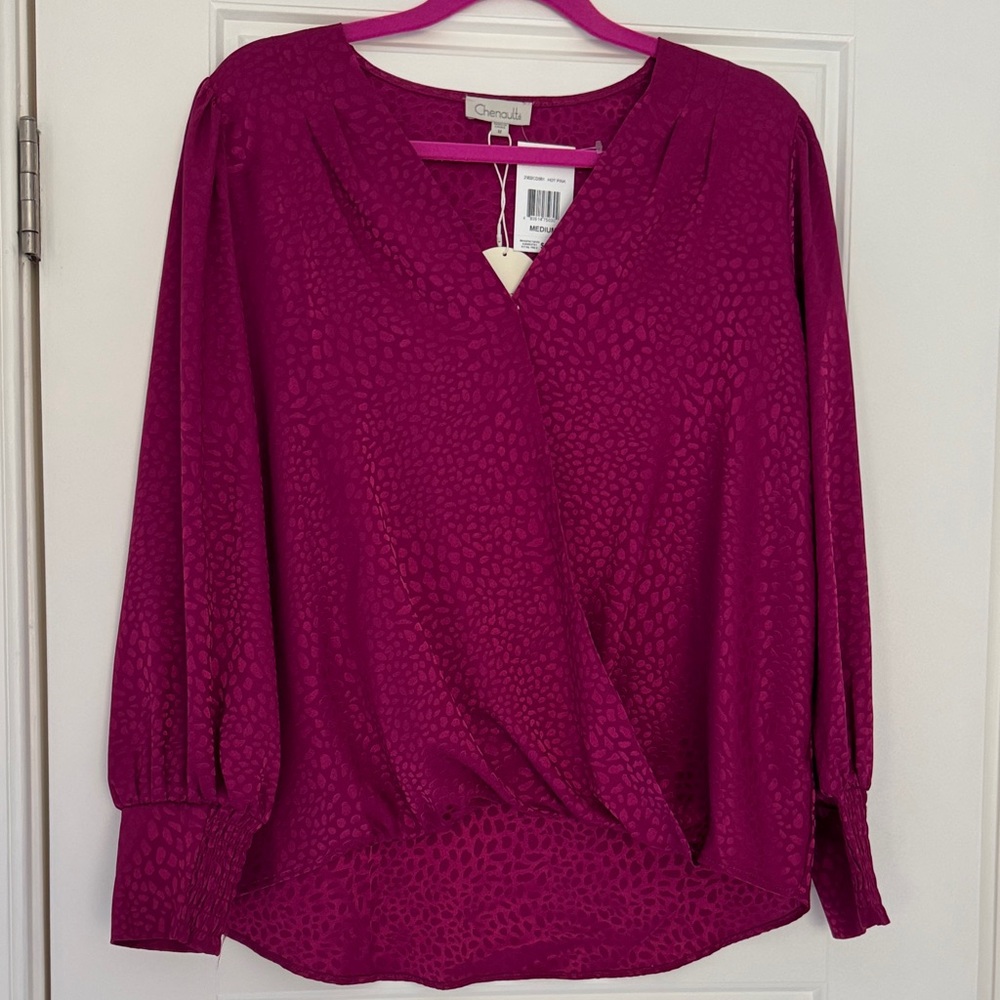 Chenault Magenta Animal Print Blouse